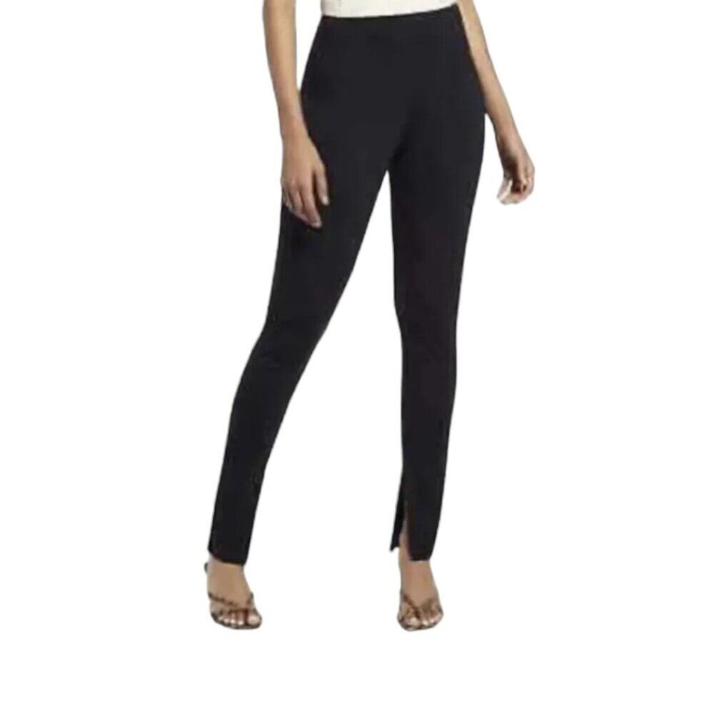 Open Edit Black Knit Pull On Split Ankle Pants Size Small NWOT